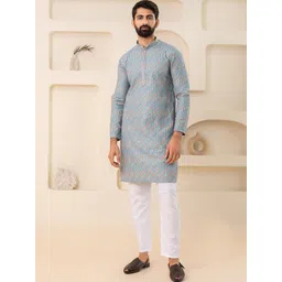 Shiv Leela Men Embroidered Sequinned Kurta-picture-39