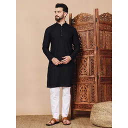 Shiv Leela Men Embroidered Thread Work Kurta-picture-20