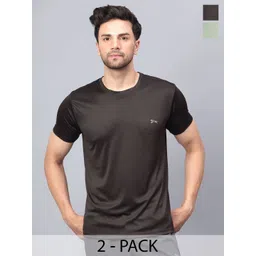 Shiv Naresh Pack of 2 Slim Fit Round Neck T-shirt-picture-34