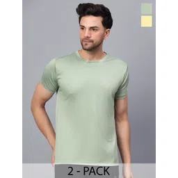 Shiv Naresh Pack of 2 Slim Fit Round Neck T-shirt-picture-38