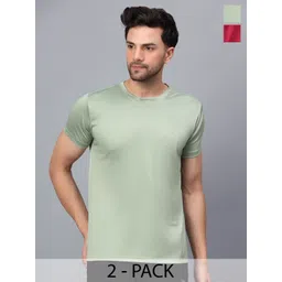 Shiv Naresh Pack of 2 Slim Fit Round Neck T-shirt-picture-39