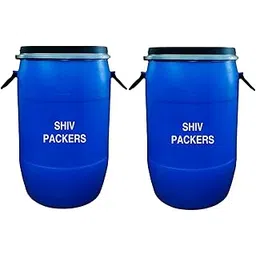 Shiv Packers | Water Storage Drum | Unbreakable | Blue PVC | Chemical Storage Plastic| Leak Proof Round Cap (52 LTR, 2, Piece)-picture-22