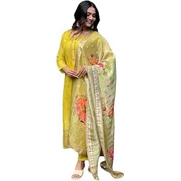 shiv textiles Polyester Blend Kurta Pant Set for Women-picture-27