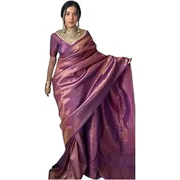 shiv textiles Women's Ready To Wear Kanjivaram Silk Saree Banarasi Silk Sarees For Women With Blouse Piece.(SAREE-KP-R-5052-Light Pink)-picture-16