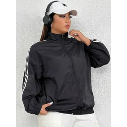 Shiv traders collection Women Camouflage Striped Polyester Lightweight Crop Sporty Jacket-picture-16