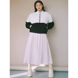 Shiv traders collection Women Colourblocked Polyester Lightweight Bomber Jacket-picture-11