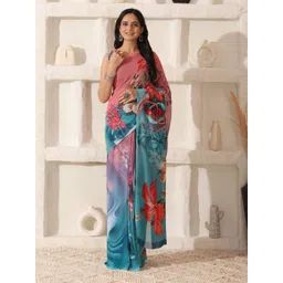 SHIVAM FABRICS Floral Printed Pure Cotton Saree-picture-14