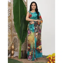 SHIVAM FABRICS Floral Printed Saree-picture-24