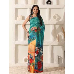 SHIVAM FABRICS Floral Printed Saree-picture-29