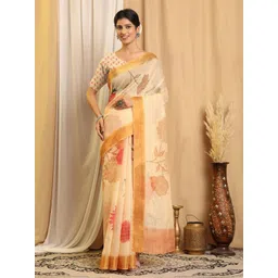 SHIVAM FABRICS Floral Printed Saree-picture-21
