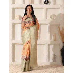 SHIVAM FABRICS Floral Printed Zari Pure Cotton Saree-picture-26