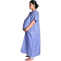 Shivangi - House Of Commercial Clothing Blue Cotton Maternity Patient Maxi Wear Gown For Women (Size - Xxl)-picture-38