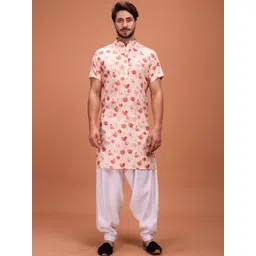 SHIWAM ETHNIX Men Floral Printed Kurta-picture-15