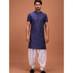 SHIWAM ETHNIX Men Floral Printed Kurta with Salwar-picture-20