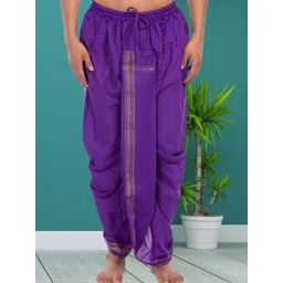 SHIWAM ETHNIX Men Mid-Rise Cotton Silk Dhoti Pants-picture-27