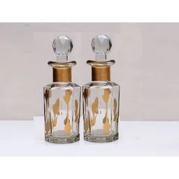 SHOBHANA ENTERPRISES 100ml Glass Bottle with stopper Cap for DIY Perfume, Attar, Essential Oils, Blends, Rose Water Pack of 02 image 1