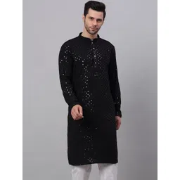 SHOBHIT Men Regular Sequinned Kurta with Pyjamas-picture-26