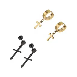 shobhram Set Of 2 Metal Contemporary Drop Earrings-picture-16
