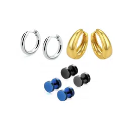 shobhram Set Of 3 Contemporary Hoop Earrings-picture-23