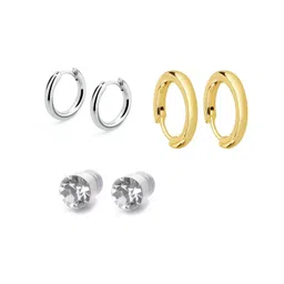 shobhram Set Of 3 Contemporary Hoop Earrings-picture-16