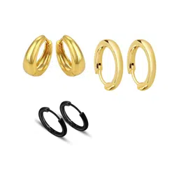 shobhram Set Of 3 Contemporary Hoop Earrings-picture-17