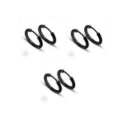 shobhram Unisex Black Earrings-picture-27