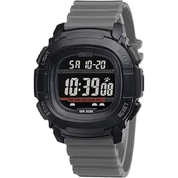 shocknshop Digital Sports Latest Multifunctional Electronic LED Black Dial Wrist Watch for Men Boys -WCH84-picture-11