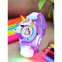 Shocknshop Girls Patterned Dial & Straps Analogue Watch 332 Unicorn Purple-picture-17