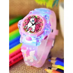 Shocknshop Girls Printed Dial & Straps Analogue Watch 337 Pink Unicorn Watch-picture-28