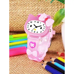 Shocknshop Girls Printed Dial & Straps Analogue Watch 339 Pink Kitty-picture-16