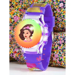 Shocknshop Kids Barbie Printed Dial & Straps Digital Multi Function Watch WCH103 Purple-picture-49