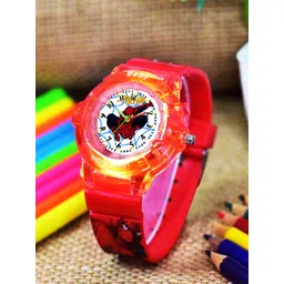 Shocknshop Kids - Girls Printed LED Dial & Straps Analogue Watch 336 Spider Red-picture-15