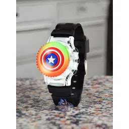 Shocknshop Kids Printed Multi Function Digital Watch WCH101 Black Captain-picture-54