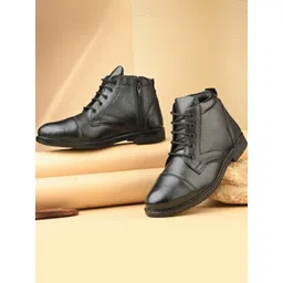 SHOE DAY Synthetic Black Solid Boots-picture-34