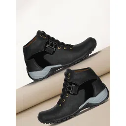 Shoe Island Men Lace-Up Heavy Duty High Ankle Length Boots-picture-15