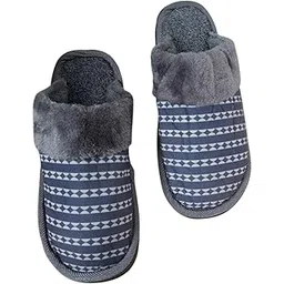 shoemusq Cozy Winter Warm Slippers for Men & Women | Soft Fluffy Furry House Sliders | Non-Slip Plush Indoor & Carpet Footwear | Stylish Comfort Room Slippers for Boys & Girls (1 Pair, Size- 4 to 10)-picture-11