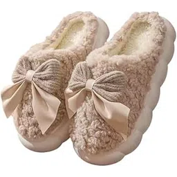 shoemusq Unisex Winter Slippers | Plush Furry Anti-Slip Indoor Slides | Size 4?10 (Multicolor)-picture-52