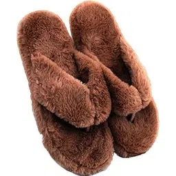 shoemusq Women's Flip-Flops & Slippers Indoor Soft Thong Fur Flip-Flop & Slippers For Women-picture-14