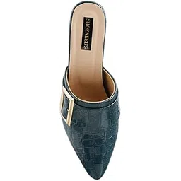 shoeneed's Women's Leather Block Heel Sandals | Elegant Slip-On Heels for Parties, Office & Formal Events | Comfortable & Stylish Dress Footwear - 4003-picture-34