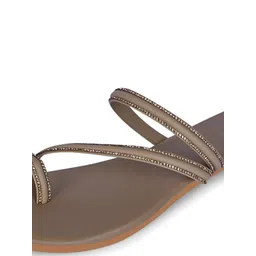 Shoestail Women Embellished Regular One Toe Flats With Western Embellished image 5