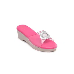 Shoestail Women Solid Embellished Regular Round Toe Block Sandals-picture-15