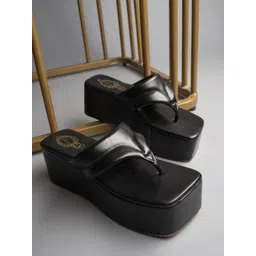 Shoetopia Black Wedge Heels-picture-28