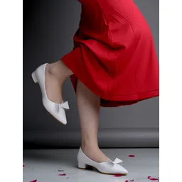 Shoetopia Block Pumps with Bows-picture-14