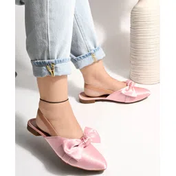 Shoetopia Bow Applique Detailed Flat Sandals - Pink-picture-26