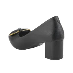 Shoetopia Bow Applique Detailed Pumps - Black image 3