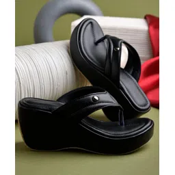 Shoetopia Colour Blocked Platform Heel Sandals - Black-picture-25