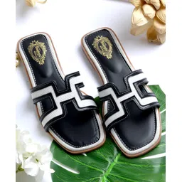 Shoetopia Colour Blocked Sandals - Black-picture-34