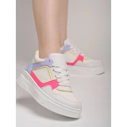 Shoetopia Girls Colourblocked Sneakers-picture-37