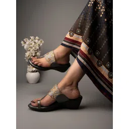 Shoetopia Girls Embellished Wedge Heels-picture-58