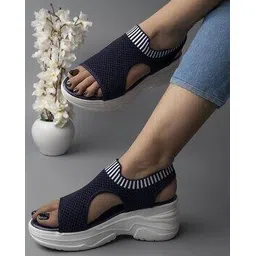 shoetopia Girls Knitted Open-Toe Flat Sandals-picture-50